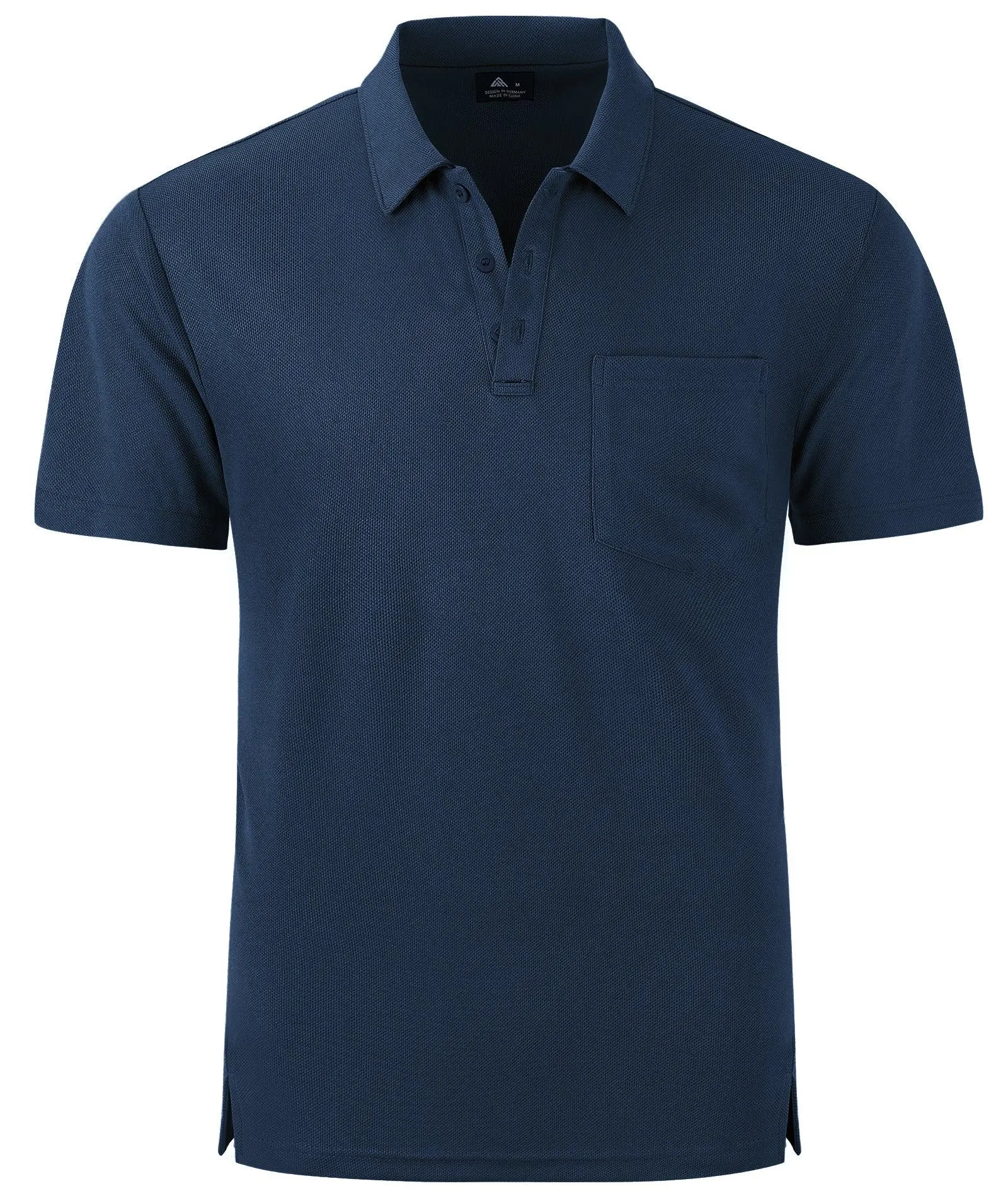 Men's Button Up Pocket Polo Shirt-ZPK007733