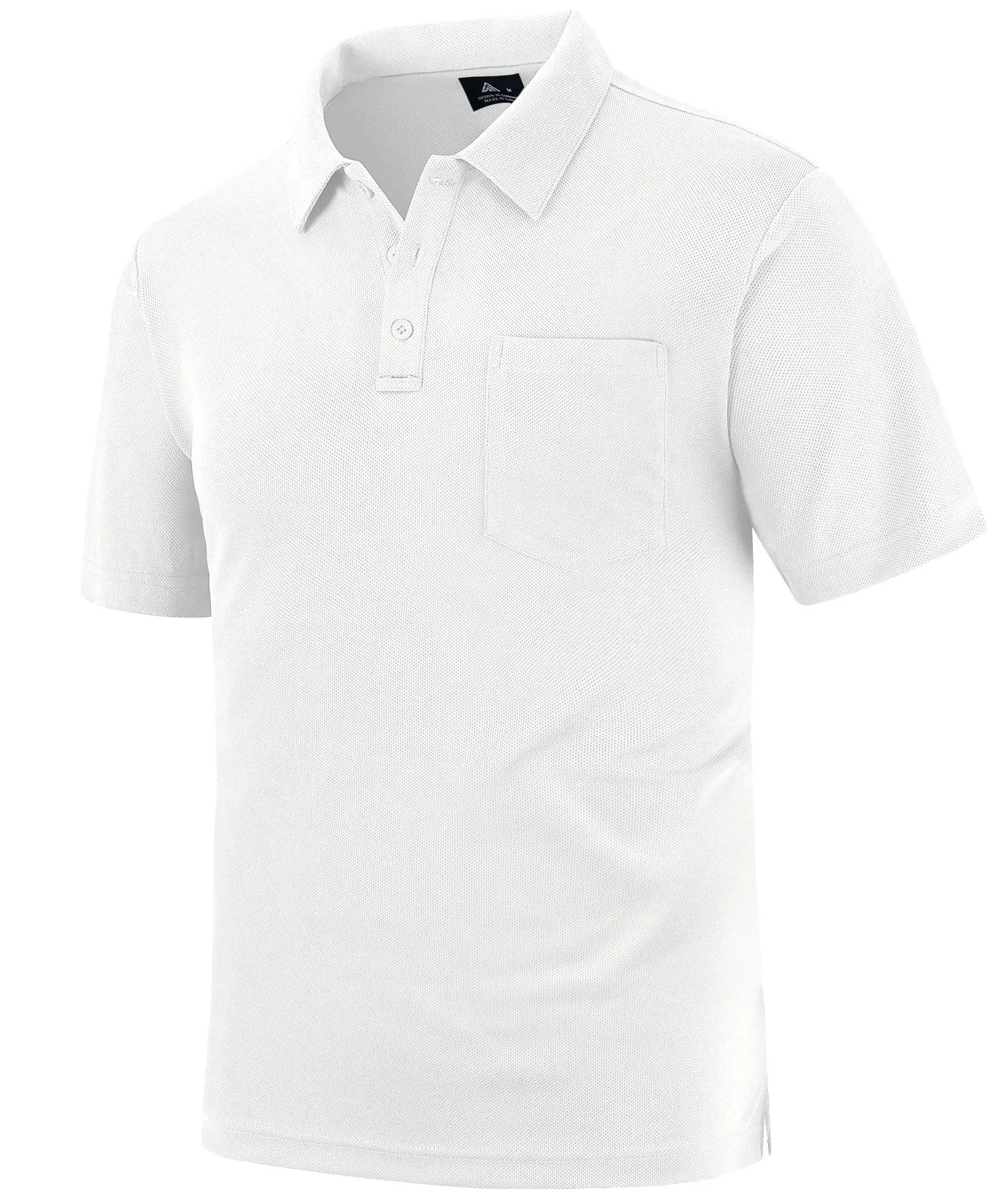 Men's Button Up Pocket Polo Shirt-ZPK007733