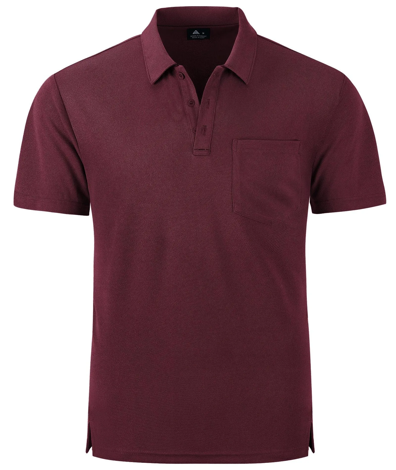 Men's Button Up Pocket Polo Shirt-ZPK007733