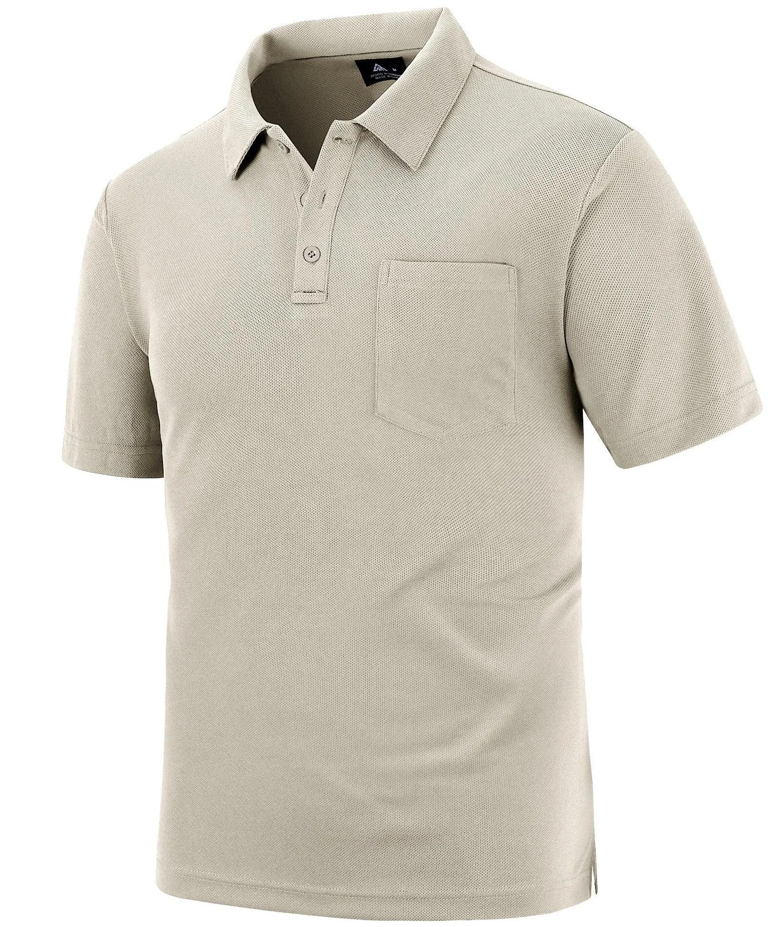 Men's Button Up Pocket Polo Shirt-ZPK007733