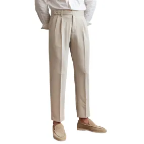 Men's Casual Cotton Blended Straight Slim Suit Pants 45927003M