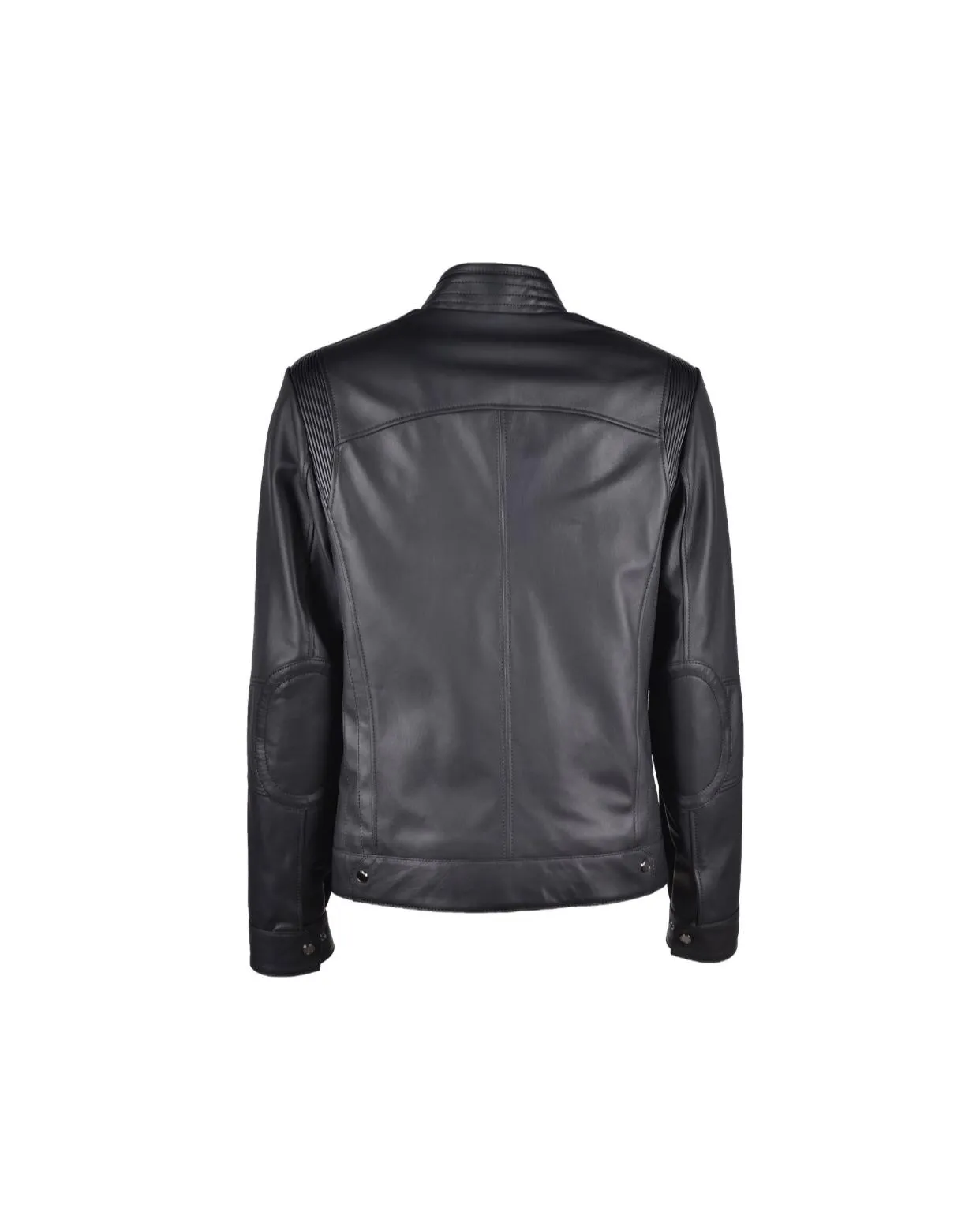 Men`s Casual Fit Black Leather Jacket