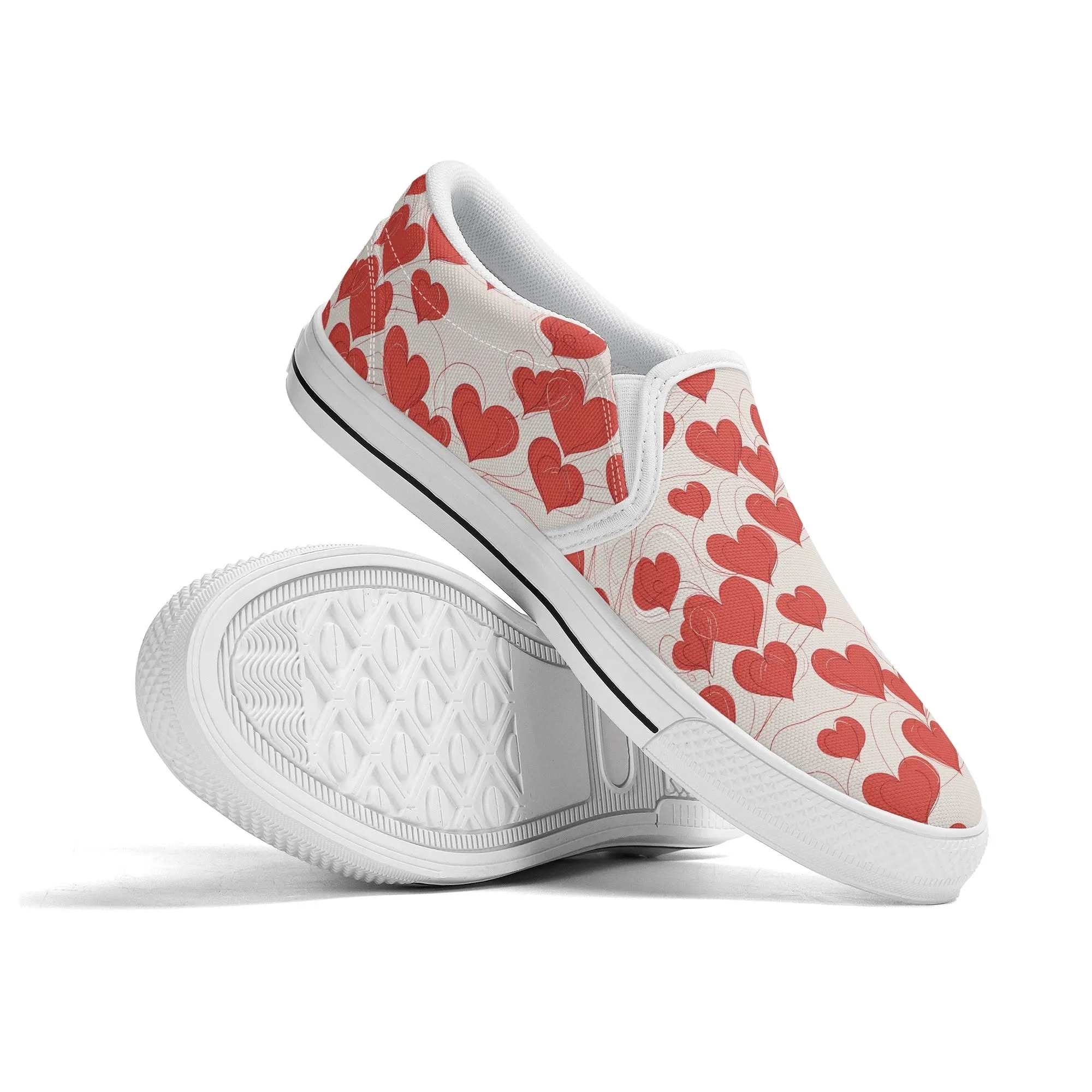 Mens Minimal Hearts Rubber Slip On Shoes