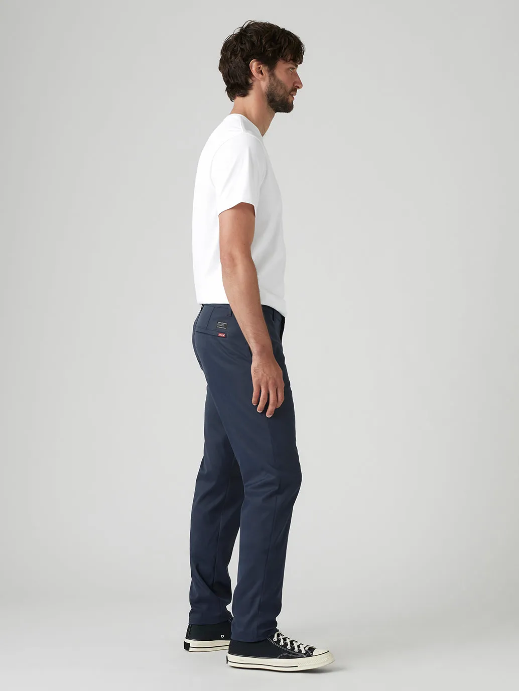 Men's Navy Regular Fit Tech Pant Chinos