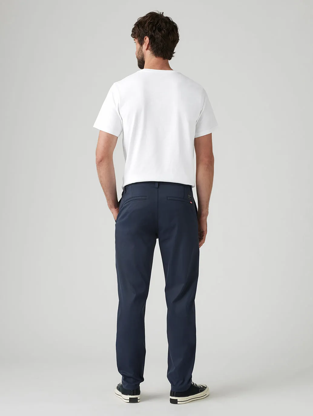 Men's Navy Regular Fit Tech Pant Chinos