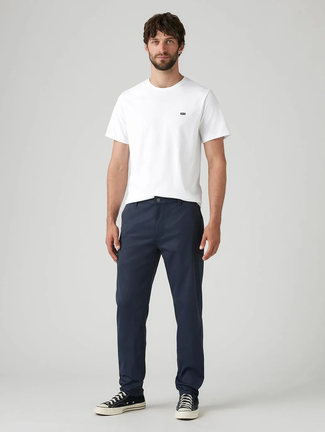 Men's Navy Regular Fit Tech Pant Chinos