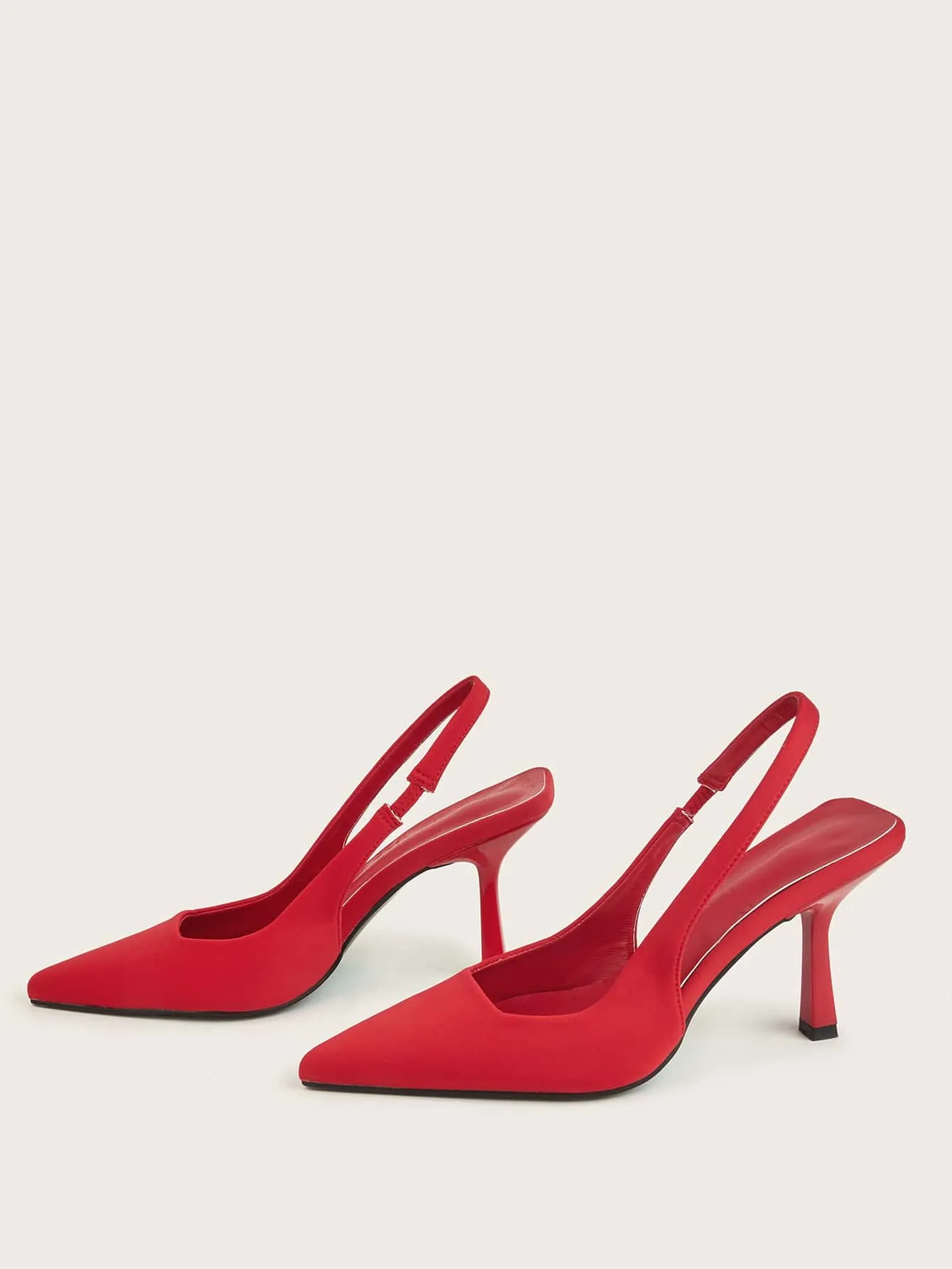 Minimalist Point Toe Slingback Pumps