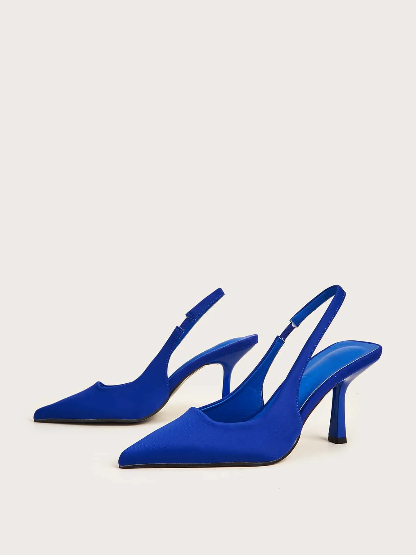 Minimalist Point Toe Slingback Pumps