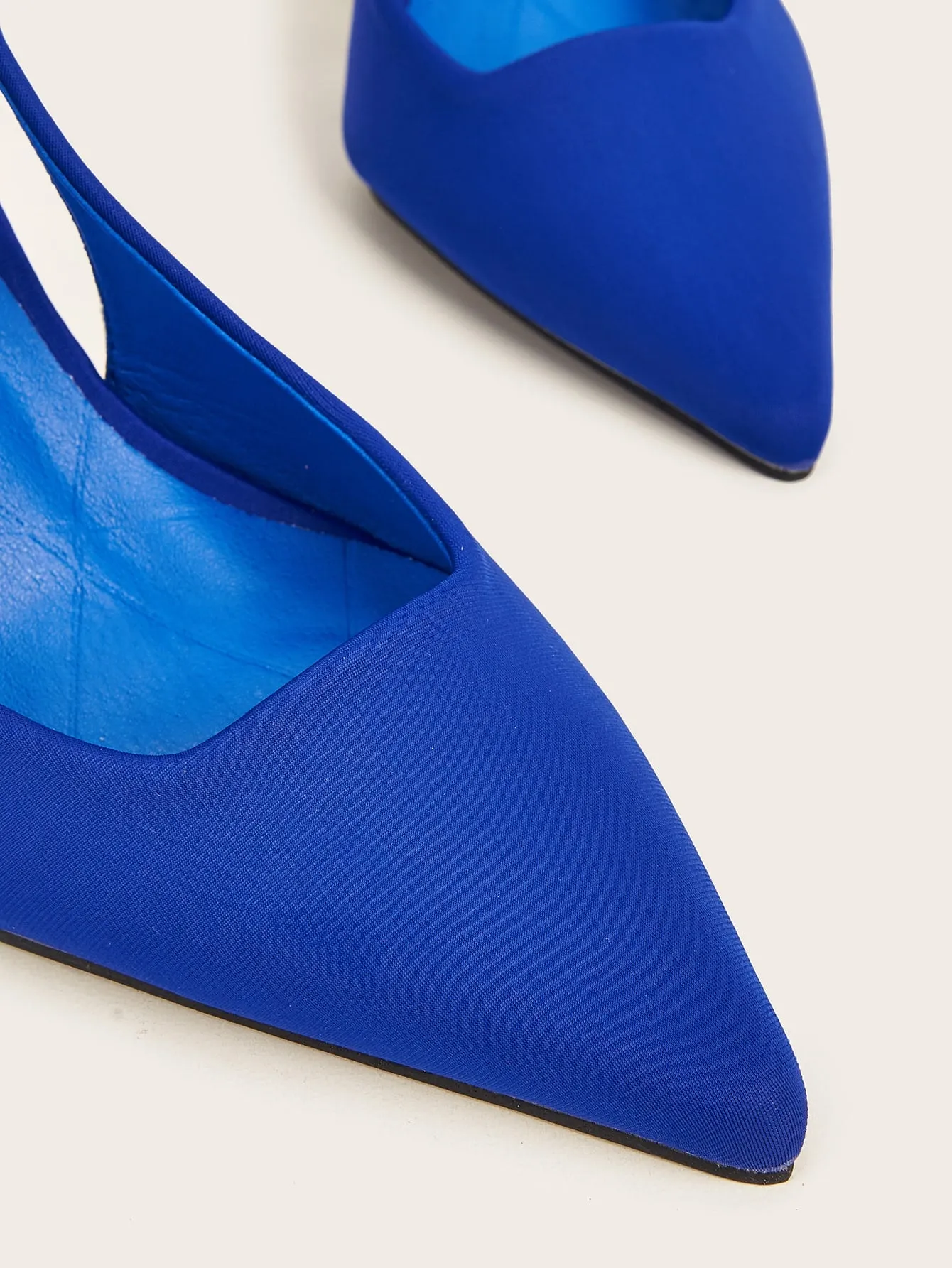 Minimalist Point Toe Slingback Pumps