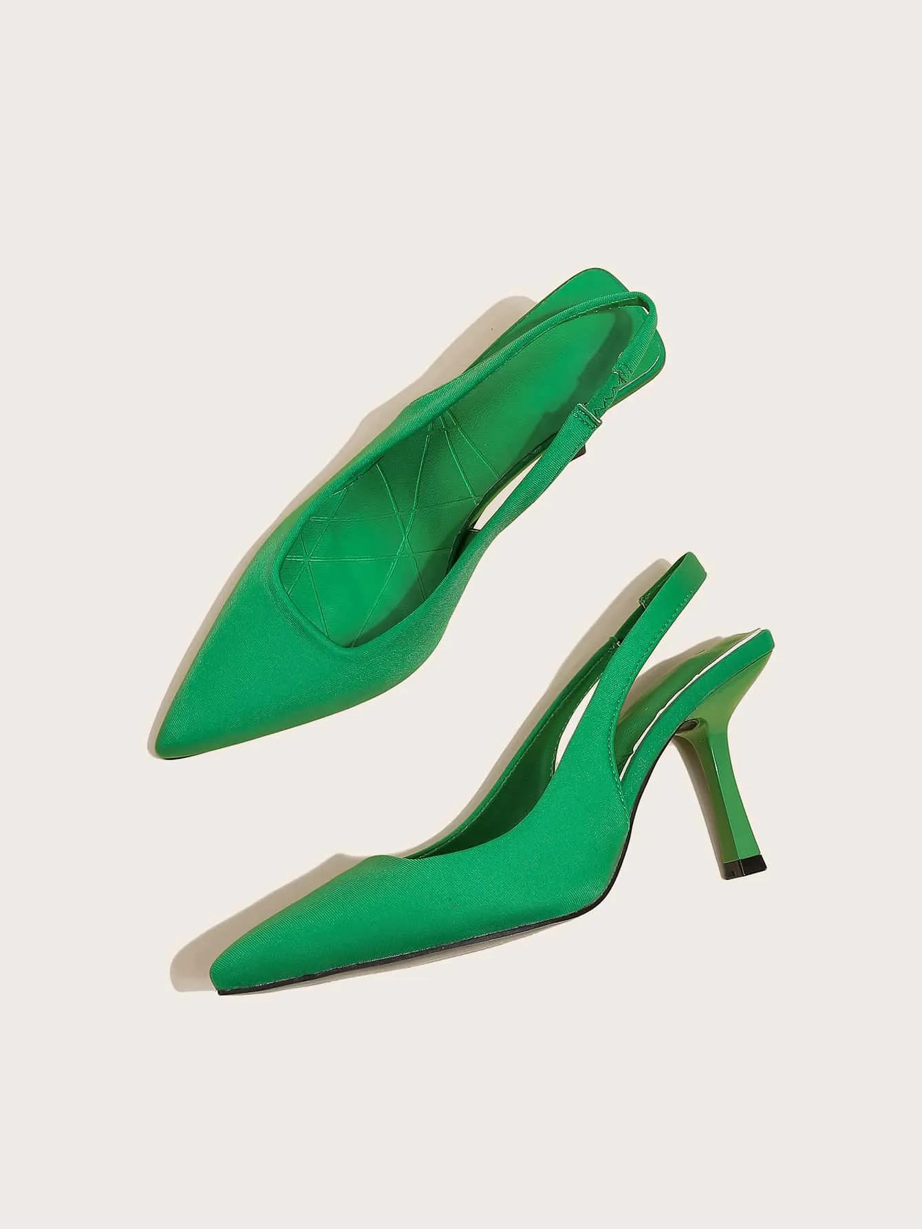 Minimalist Point Toe Slingback Pumps