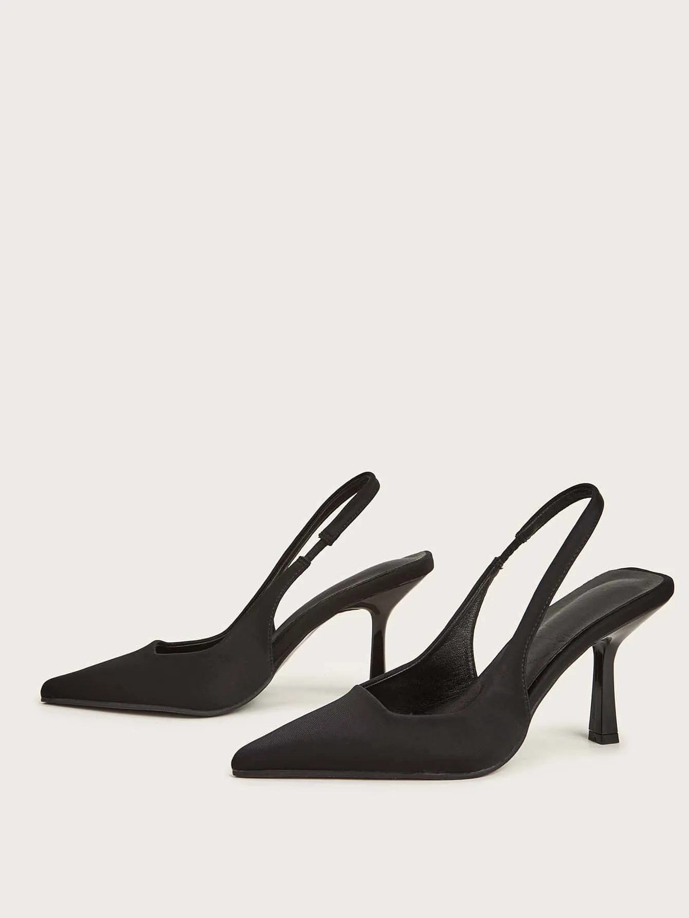 Minimalist Point Toe Slingback Pumps