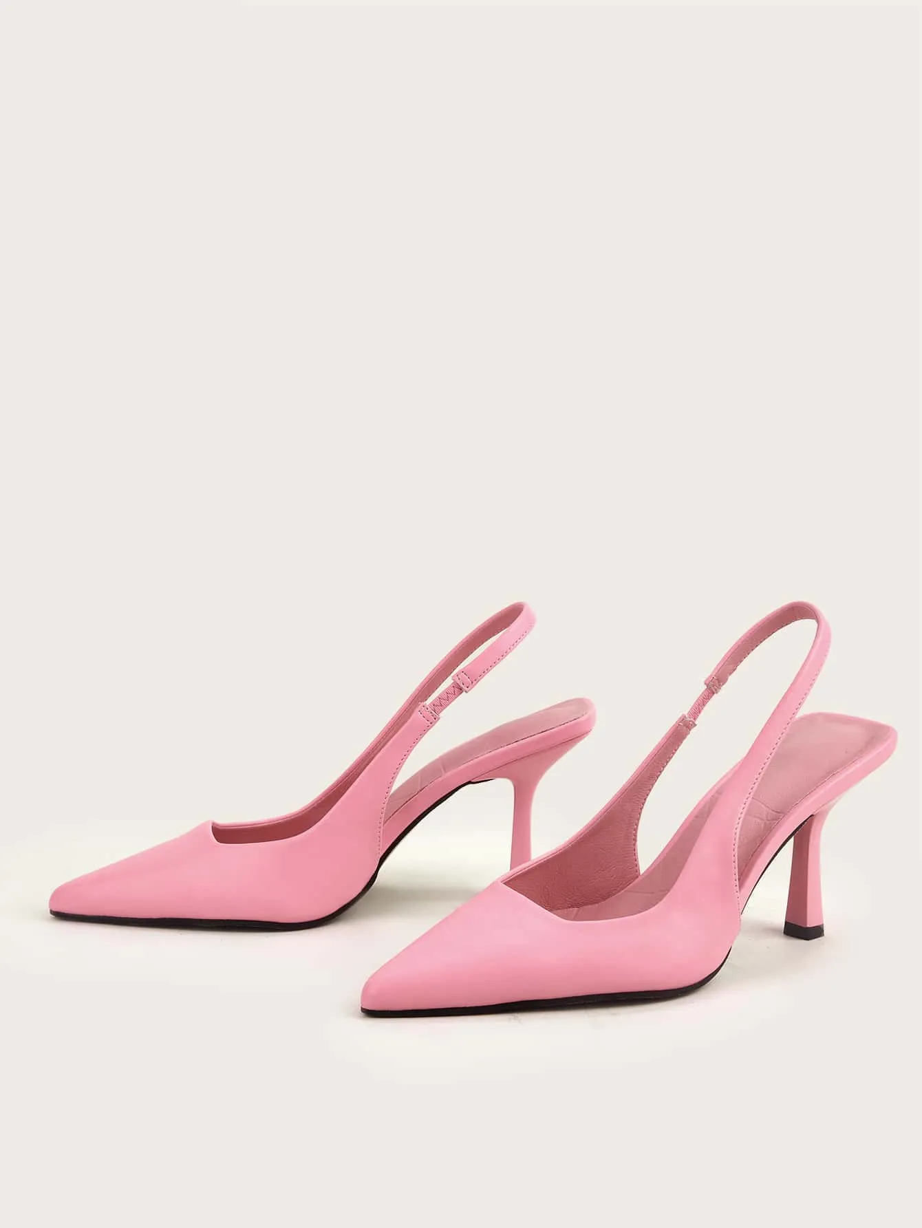 Minimalist Point Toe Slingback Pumps