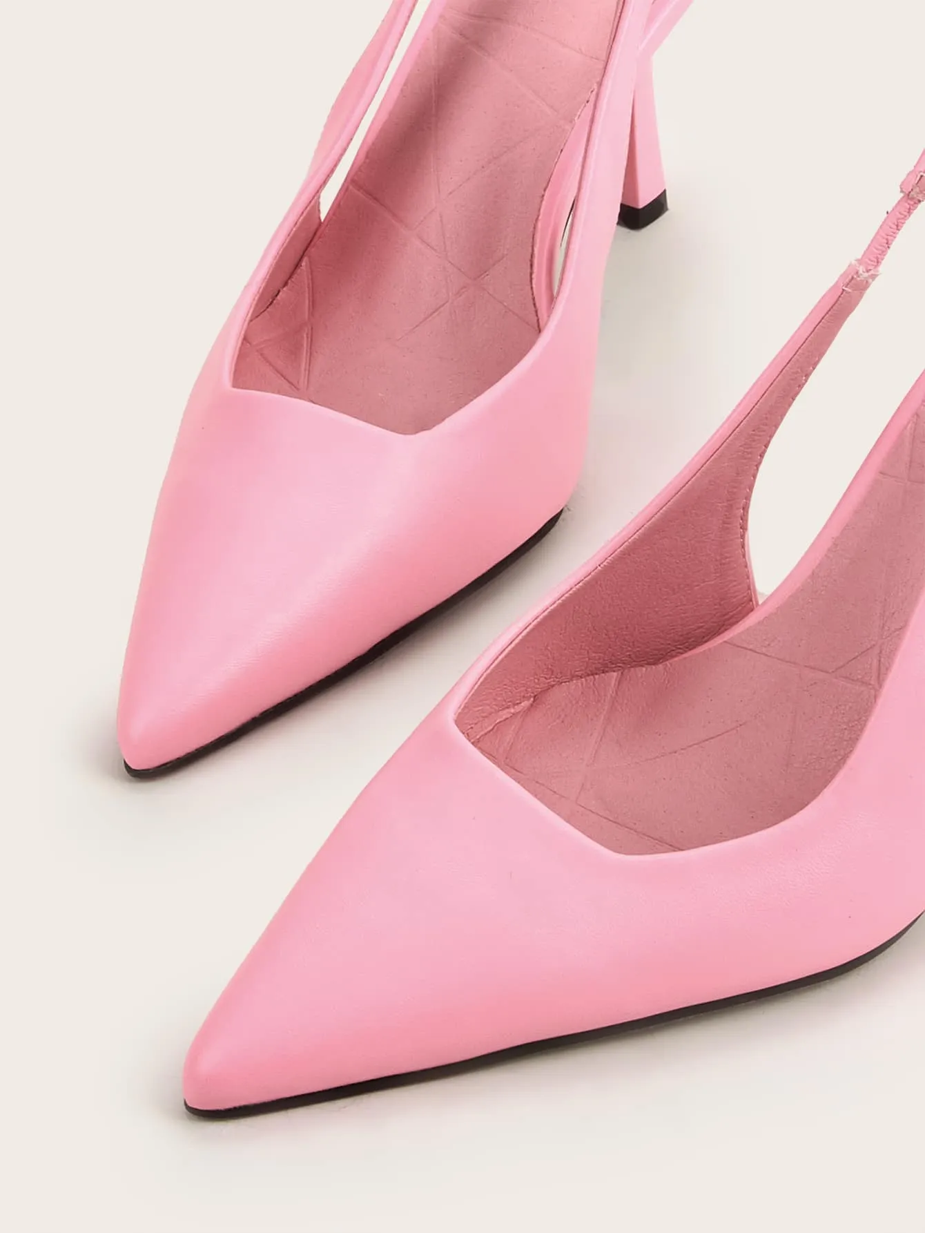 Minimalist Point Toe Slingback Pumps