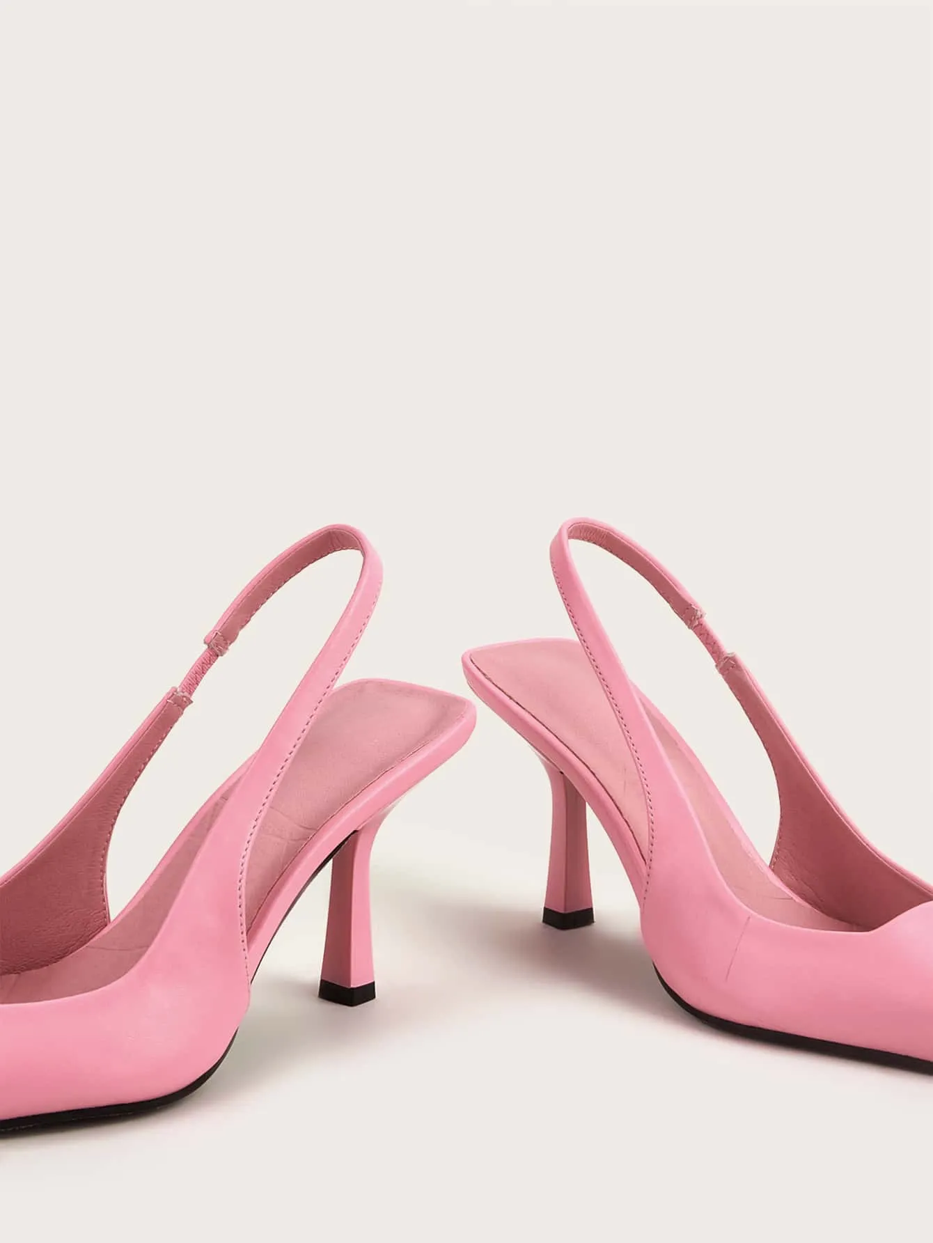 Minimalist Point Toe Slingback Pumps