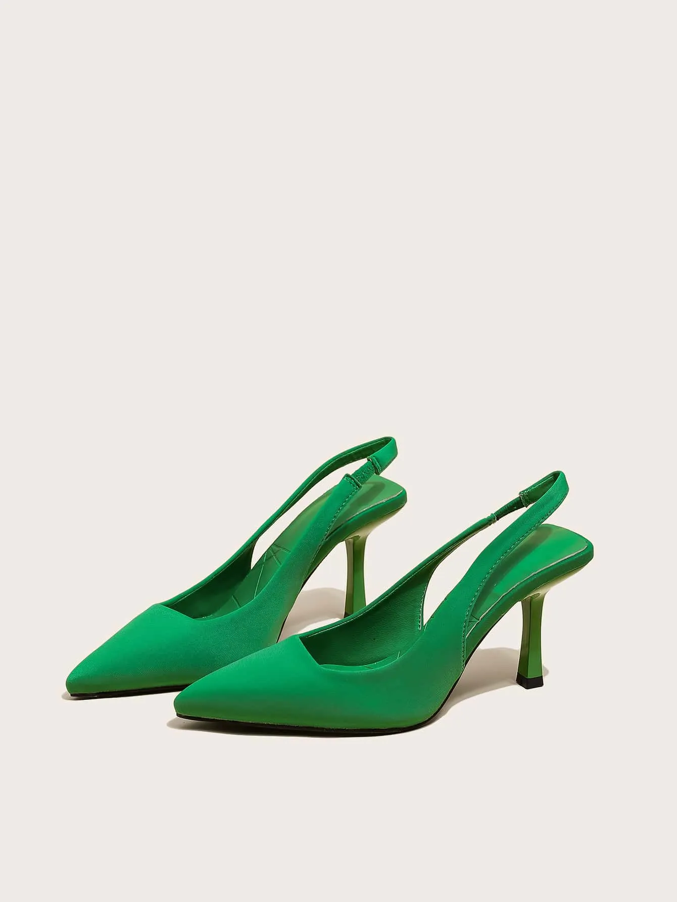 Minimalist Point Toe Slingback Pumps