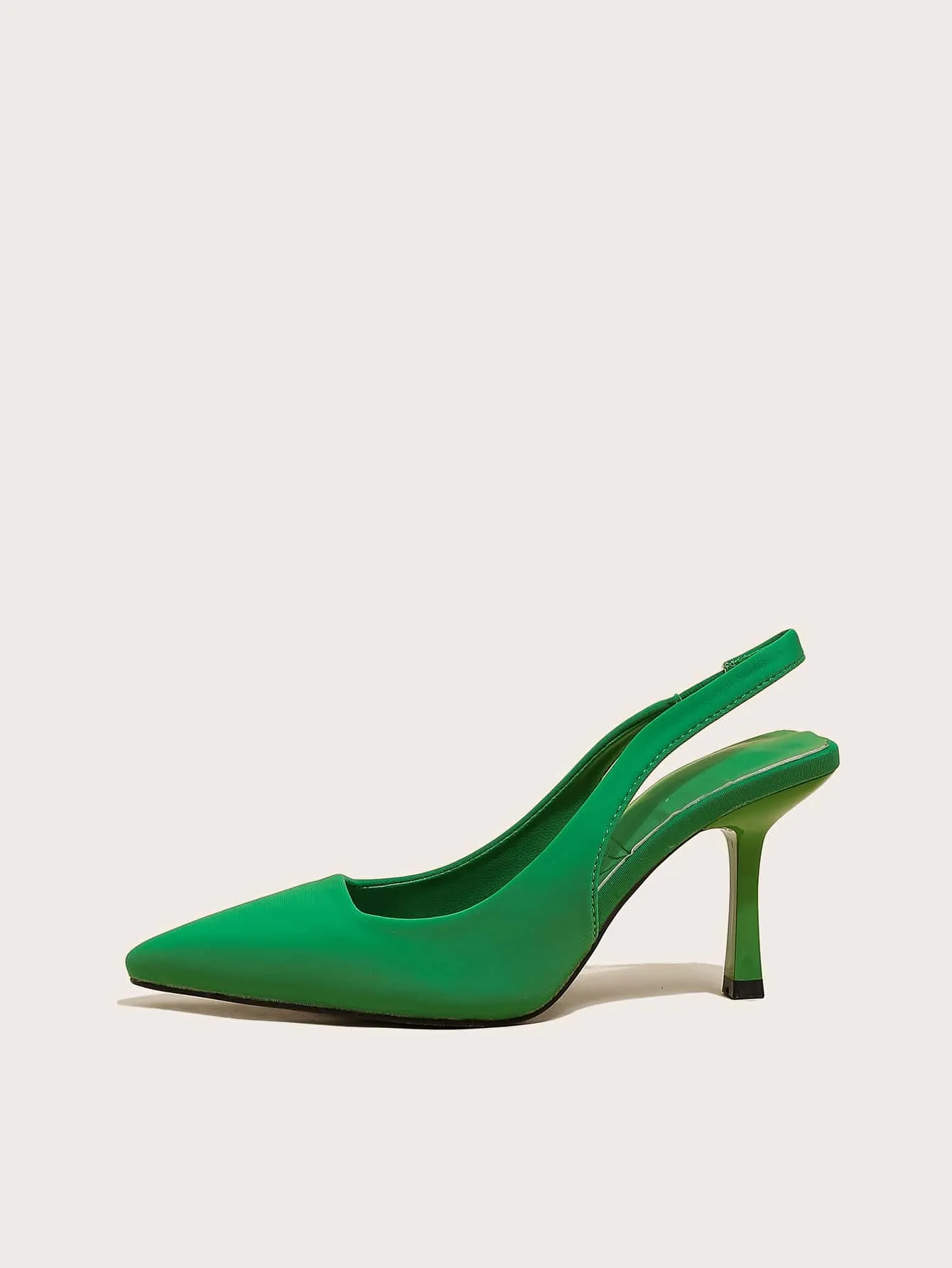 Minimalist Point Toe Slingback Pumps