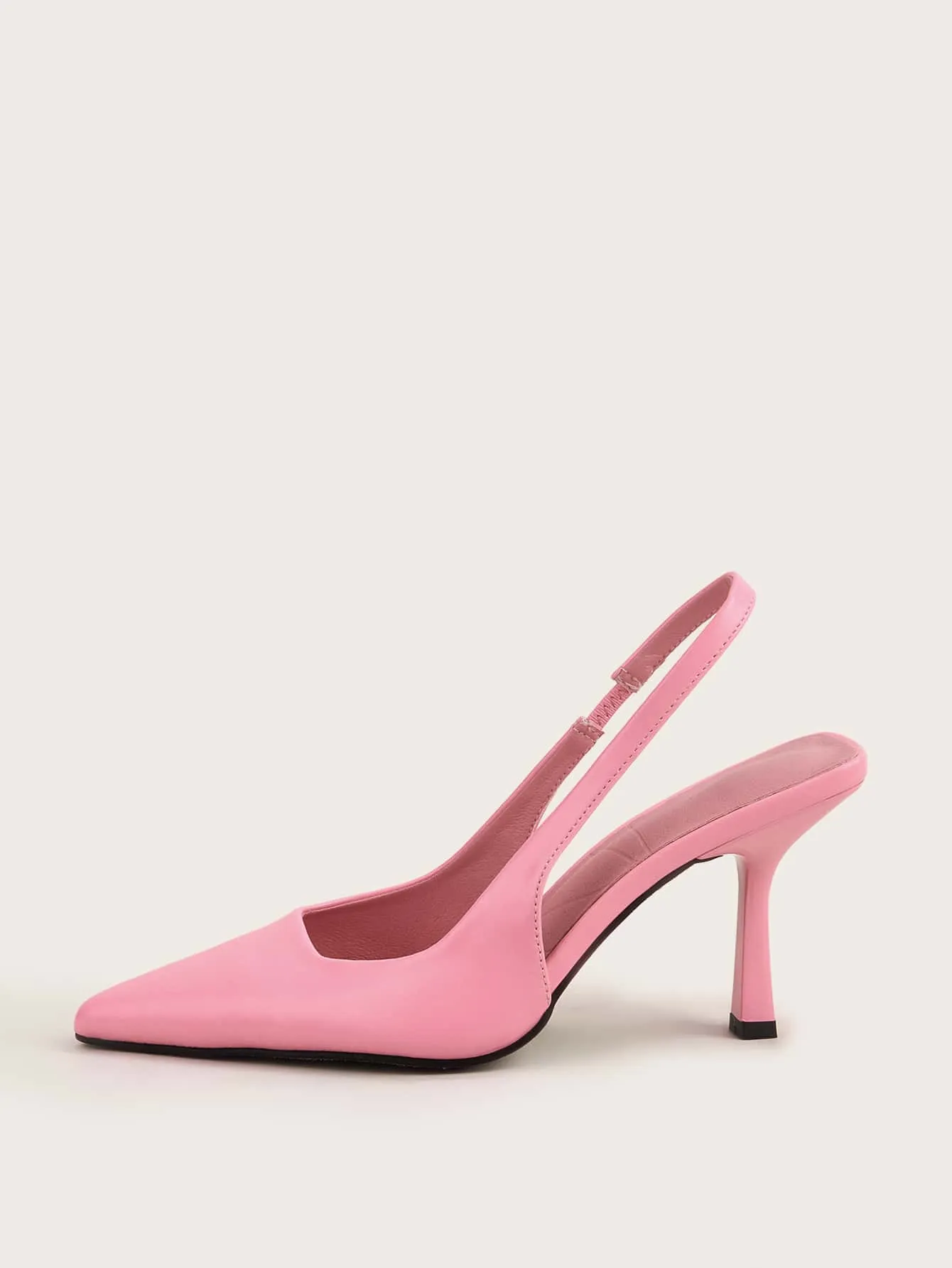 Minimalist Point Toe Slingback Pumps