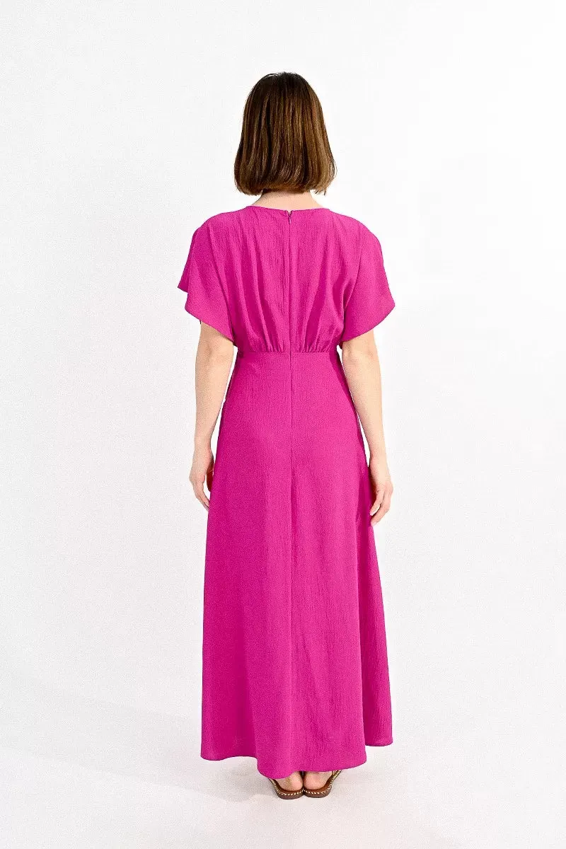 Molly Bracken Purple Betterfly Sleeve Dress