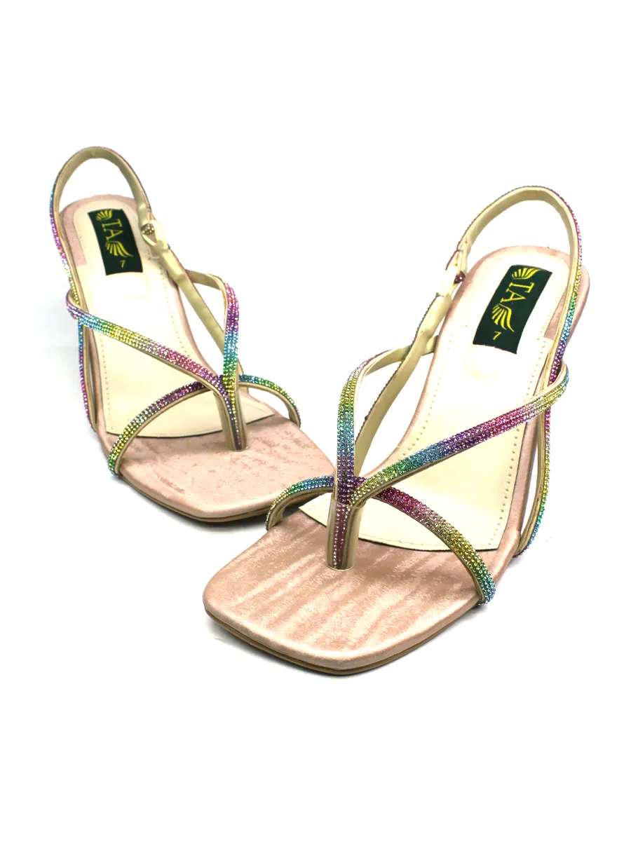 Multi Fancy Heel Sandal