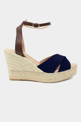 Nadia Platform Wedge | Navy