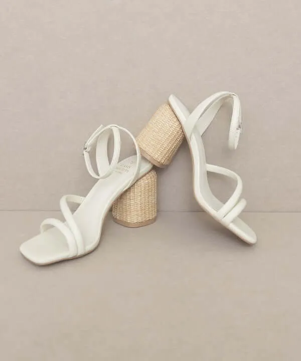 Oasis Society Alaia - Strappy Raffia Heels Sandals