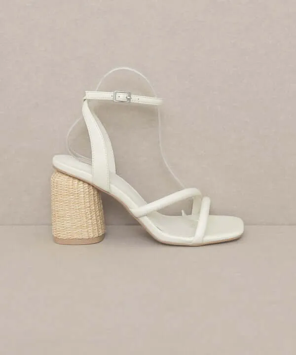 Oasis Society Alaia - Strappy Raffia Heels Sandals