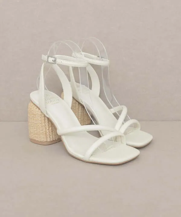 Oasis Society Alaia - Strappy Raffia Heels Sandals