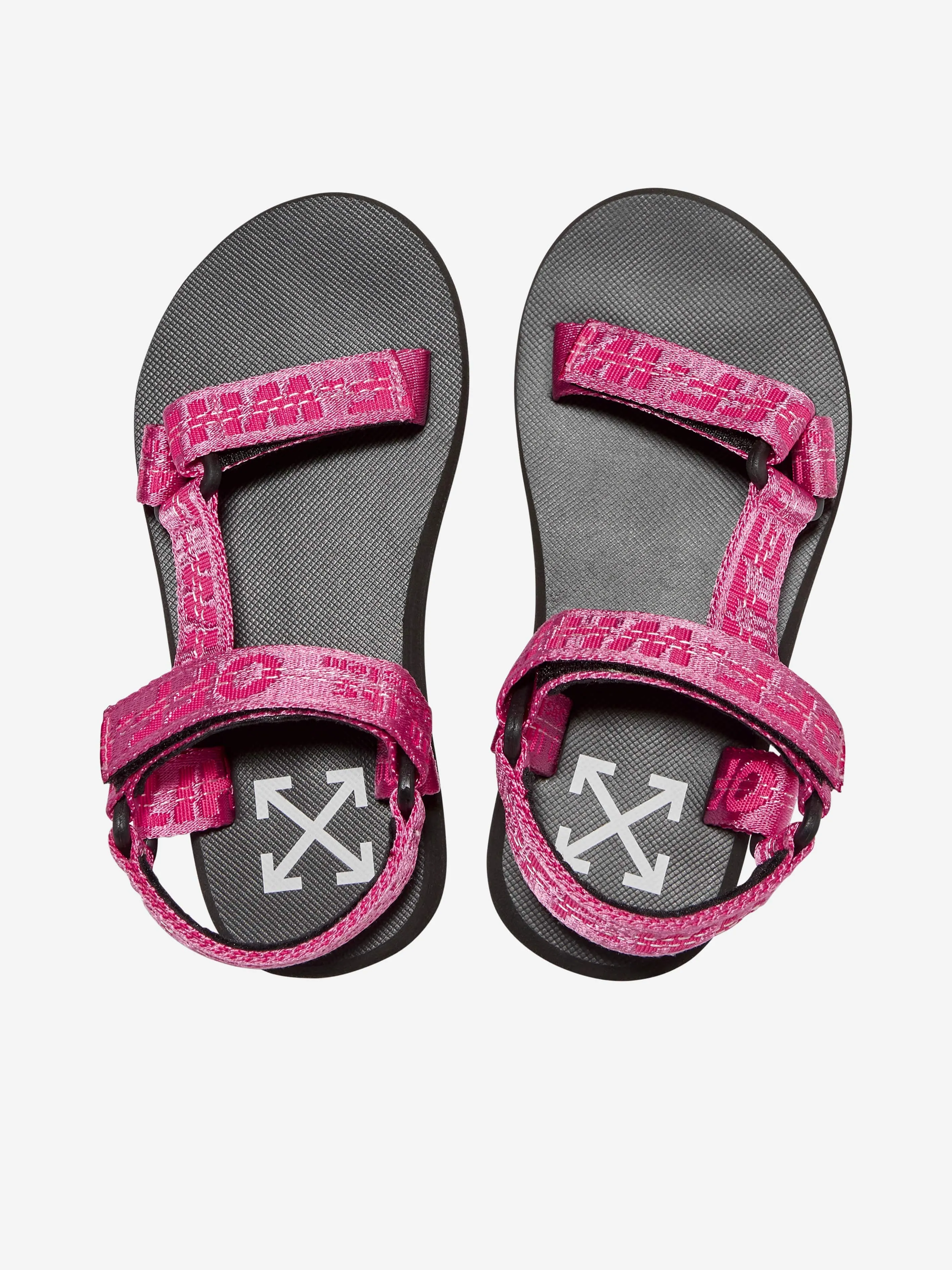 Off-White Girls Industrial Belt Sandals in Pink