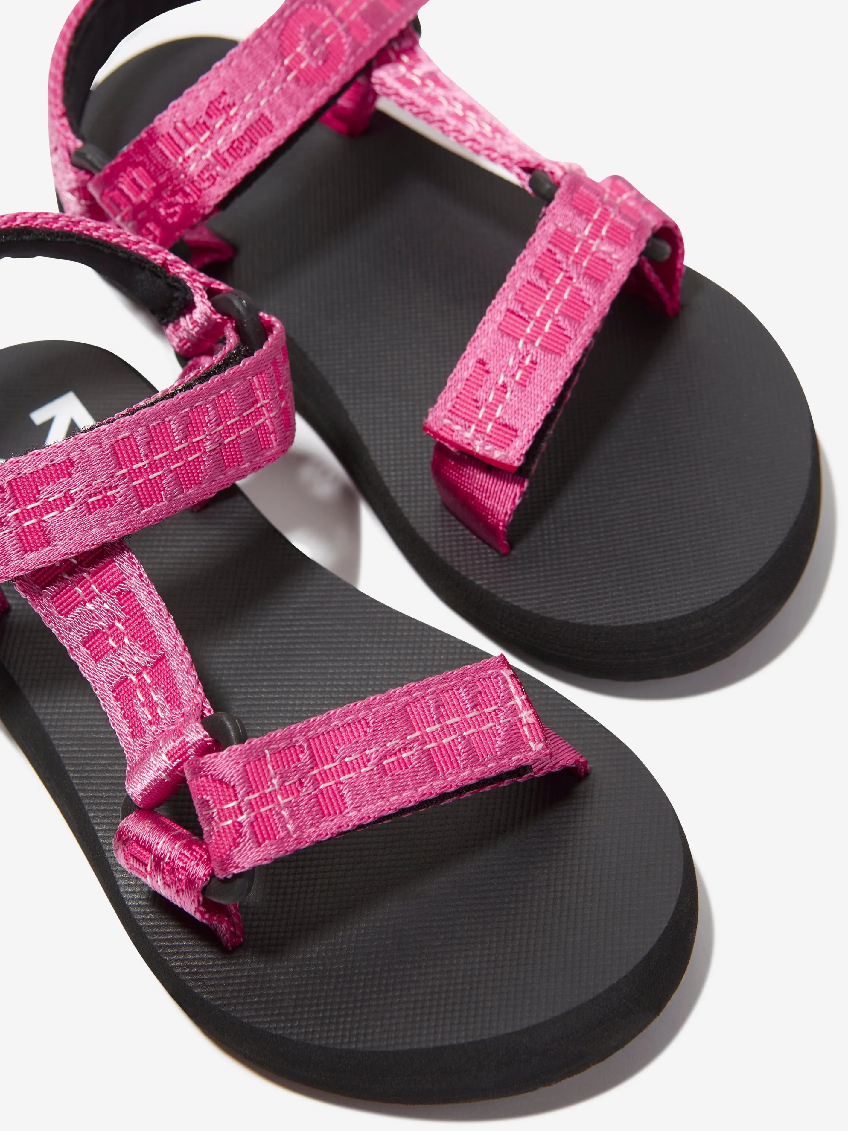 Off-White Girls Industrial Belt Sandals in Pink