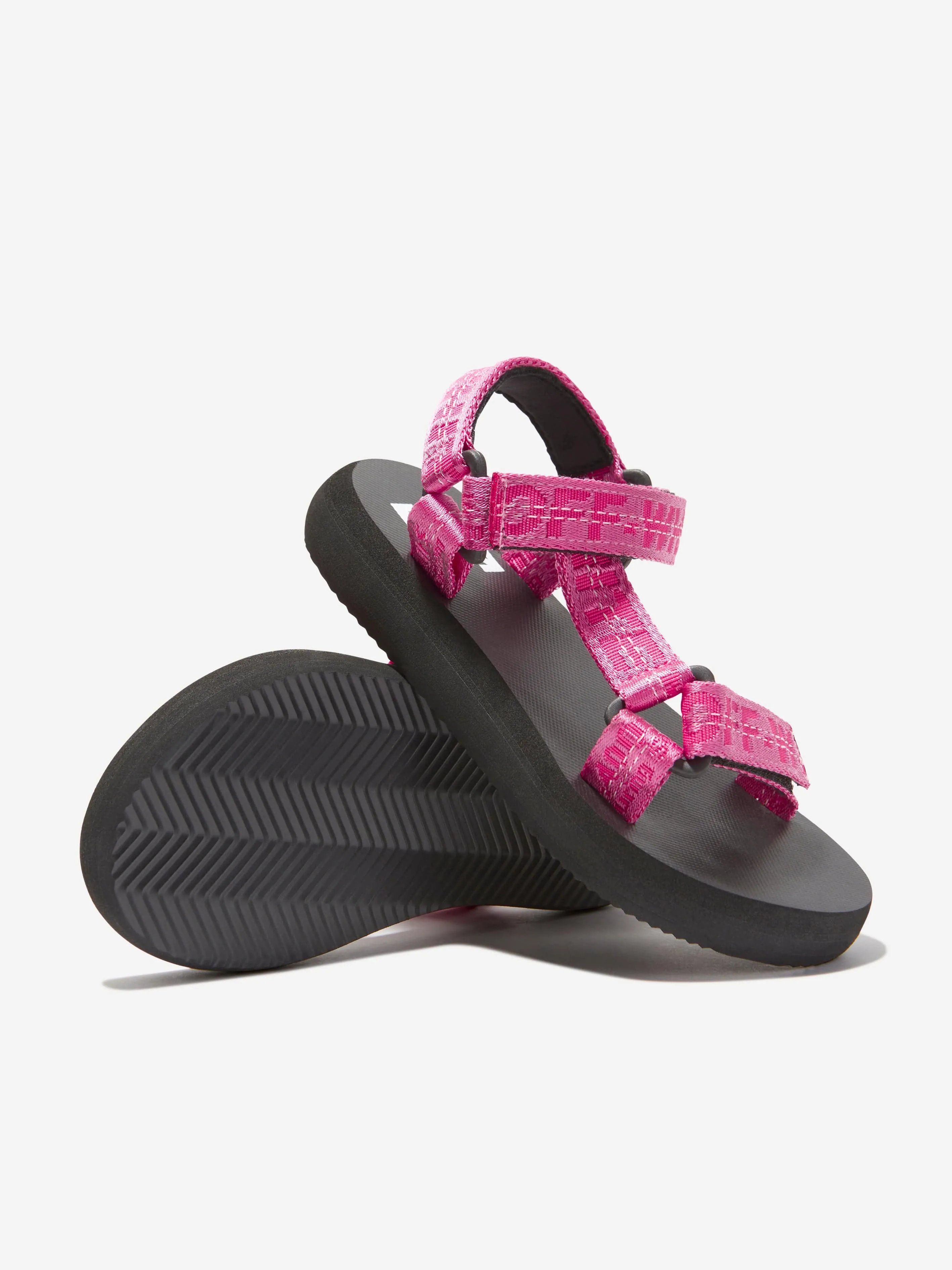 Off-White Girls Industrial Belt Sandals in Pink