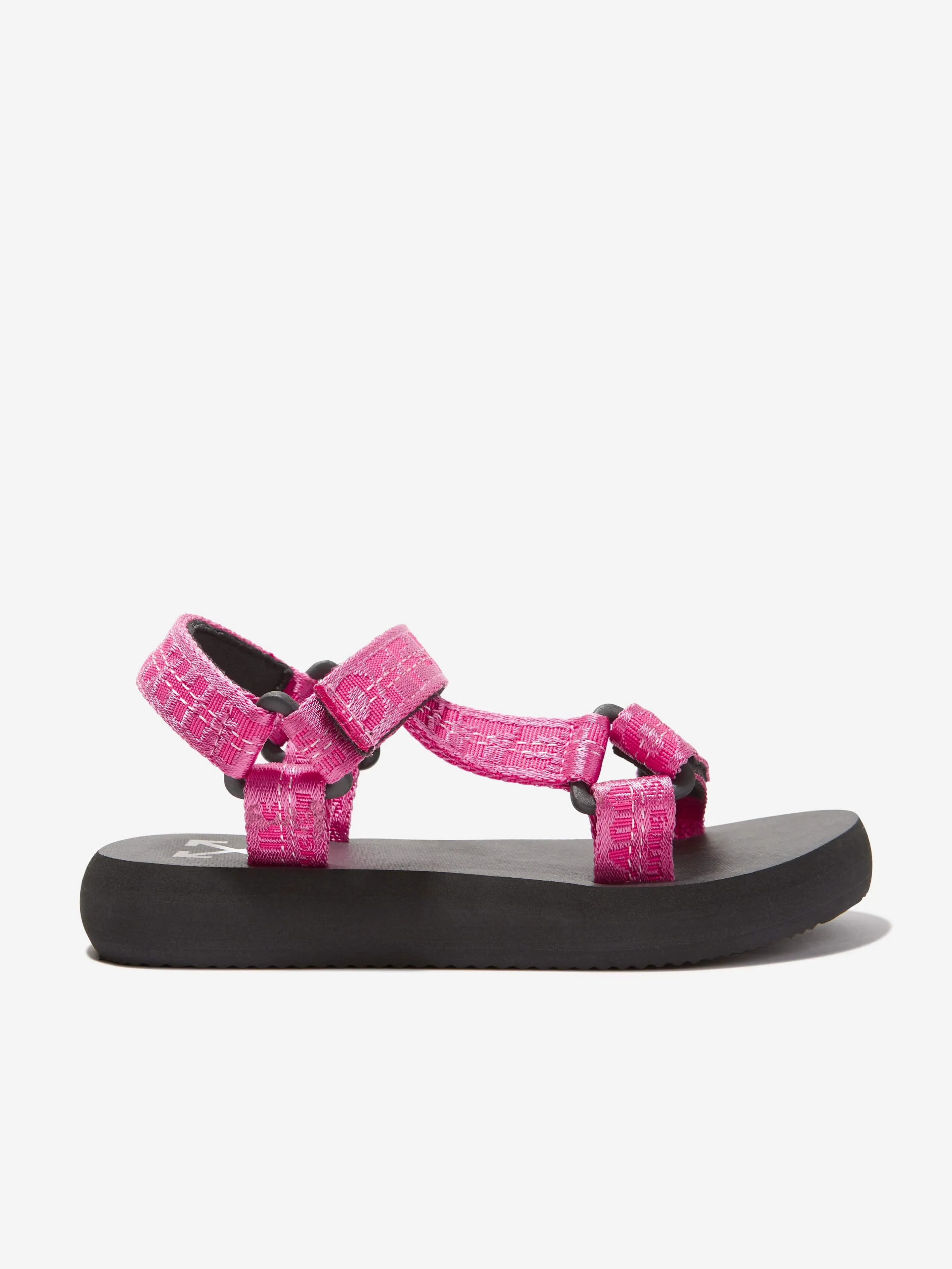 Off-White Girls Industrial Belt Sandals in Pink