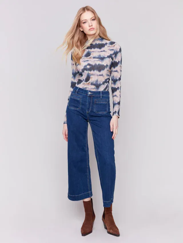 PATCH POCKET FLARE JEAN