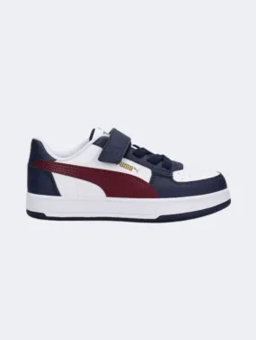 Puma Caven 2 Ac Plus Ps-Boys Lifestyle Shoeswhite/Navy/Gold