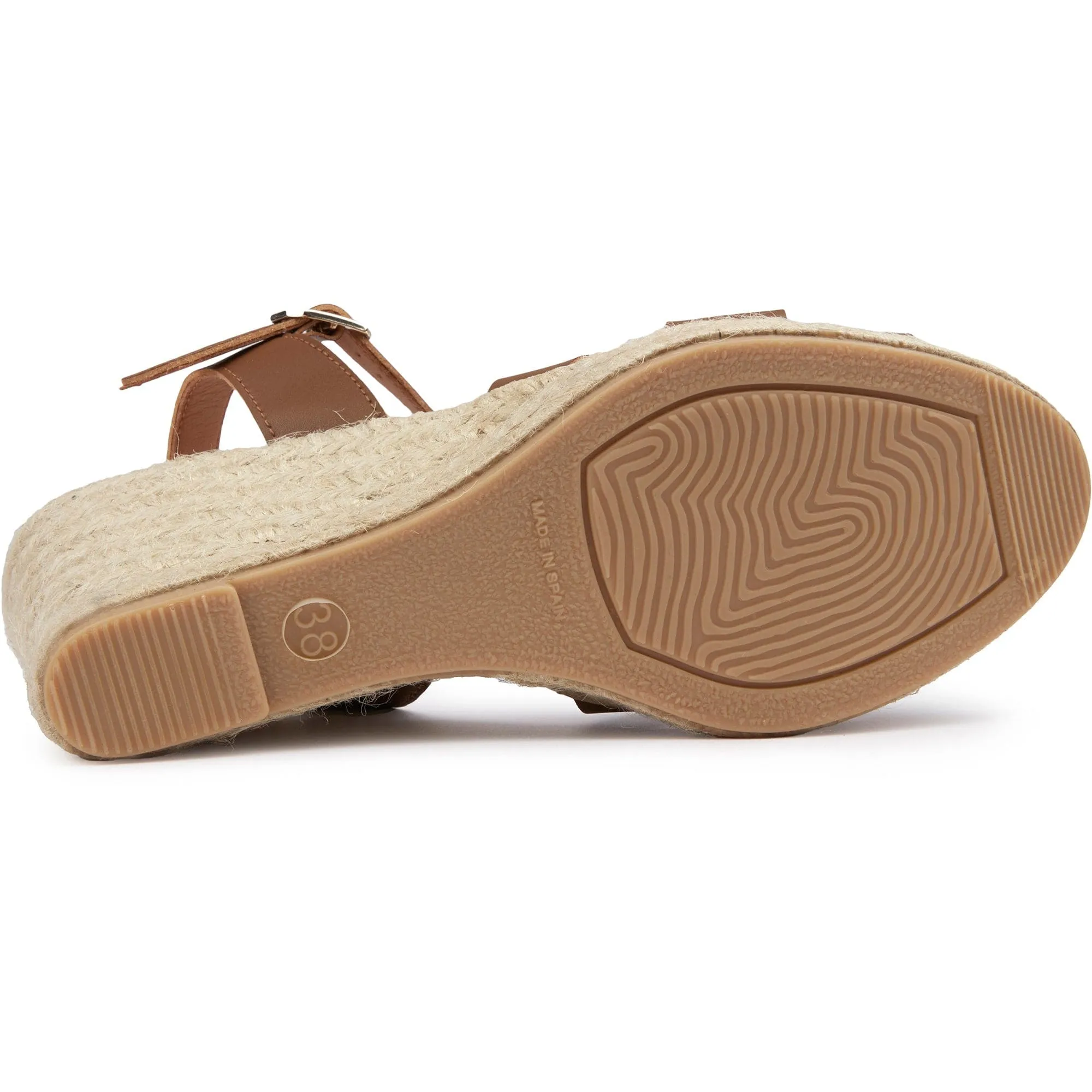 Rhubarb Women's Vegan Leather Espadrille Wedge Sandals | Tan