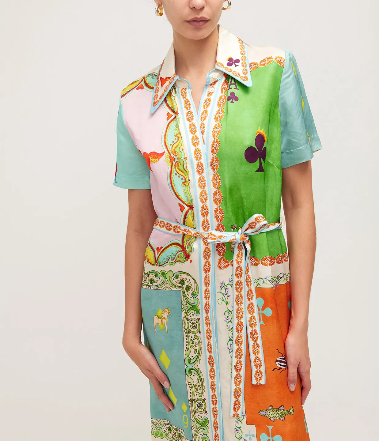 Rummy Shirt Dress in Multi