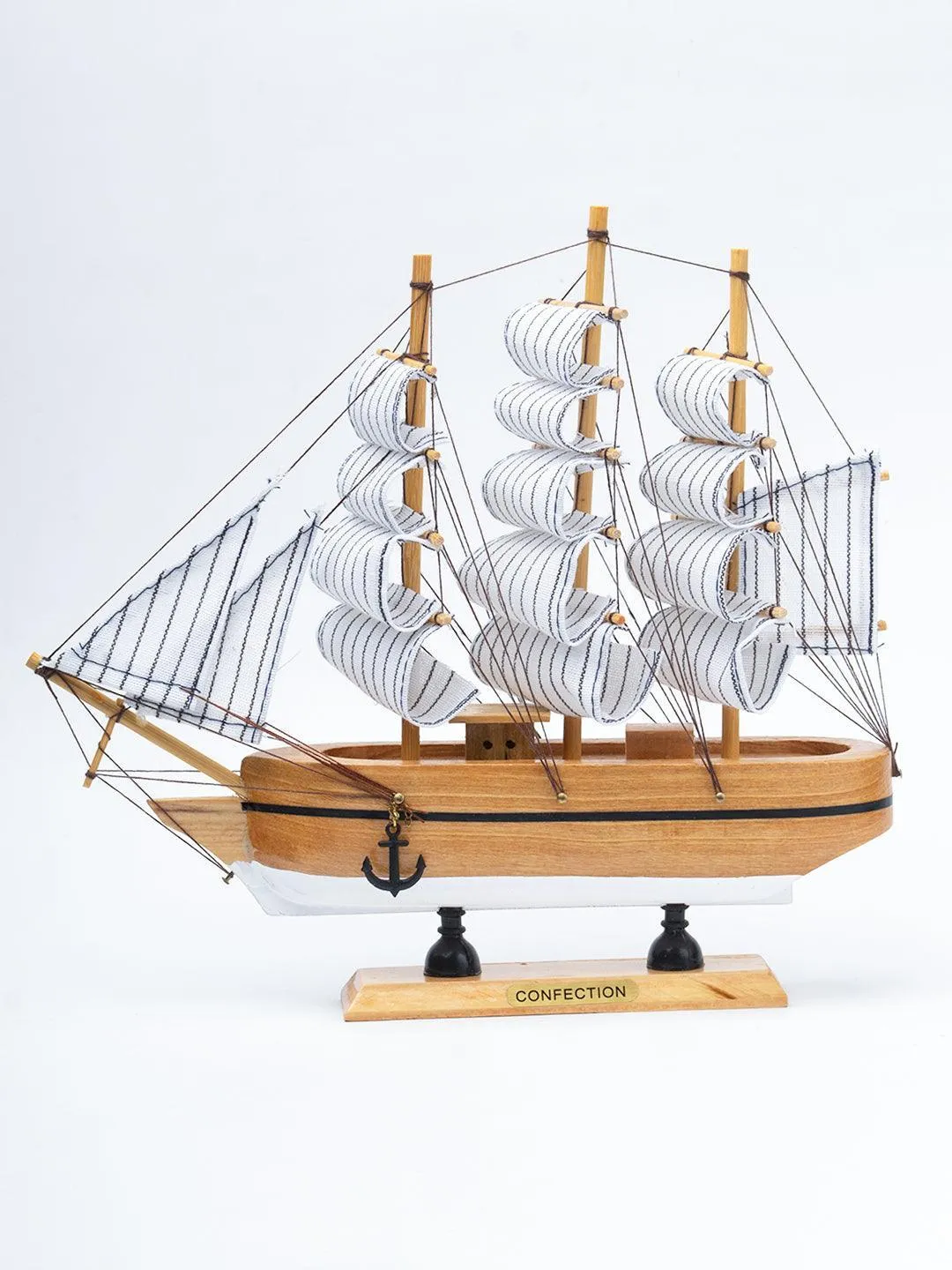 Sailing Boat Decorative Showpiece - Brown