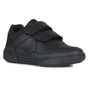 SALE Geox J Poseido All Black Flat Velcro Sneaker