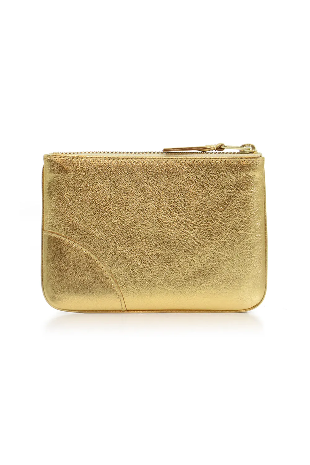 SMALL CLASSIC LEATHER POUCH GOLD