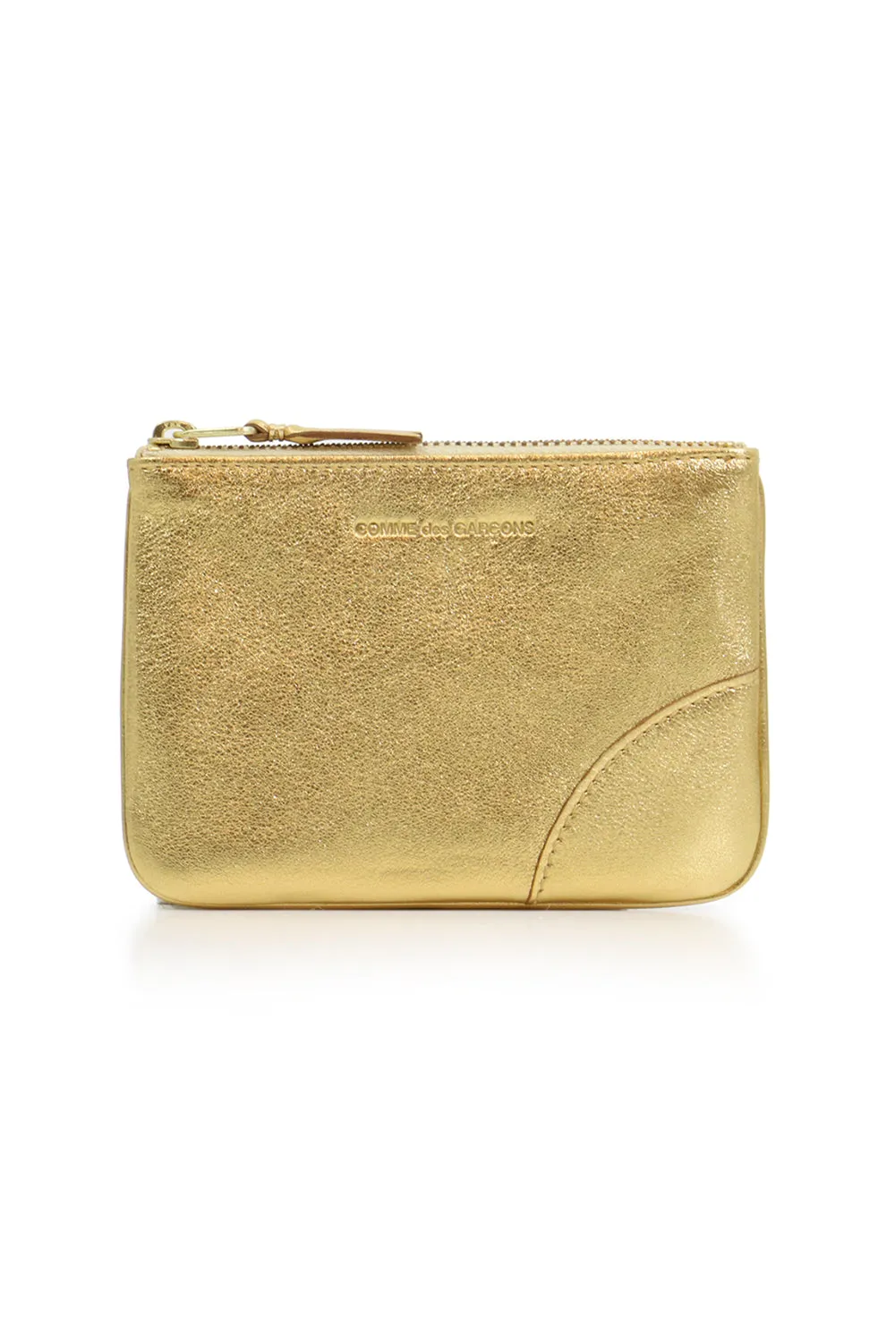 SMALL CLASSIC LEATHER POUCH GOLD