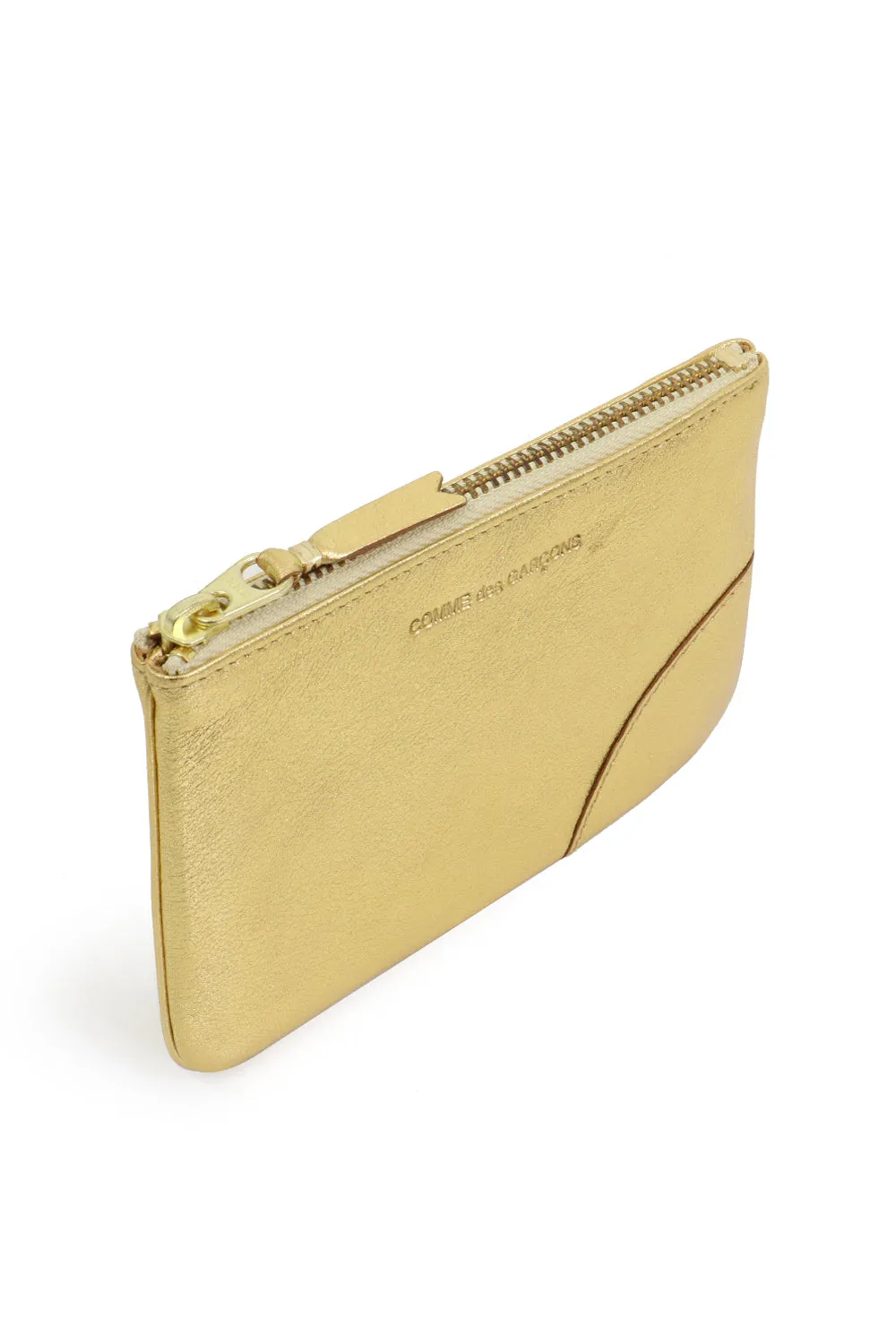 SMALL CLASSIC LEATHER POUCH GOLD