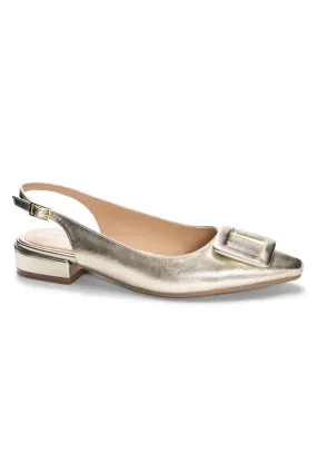 Sweetie Metal Slingback-Gold