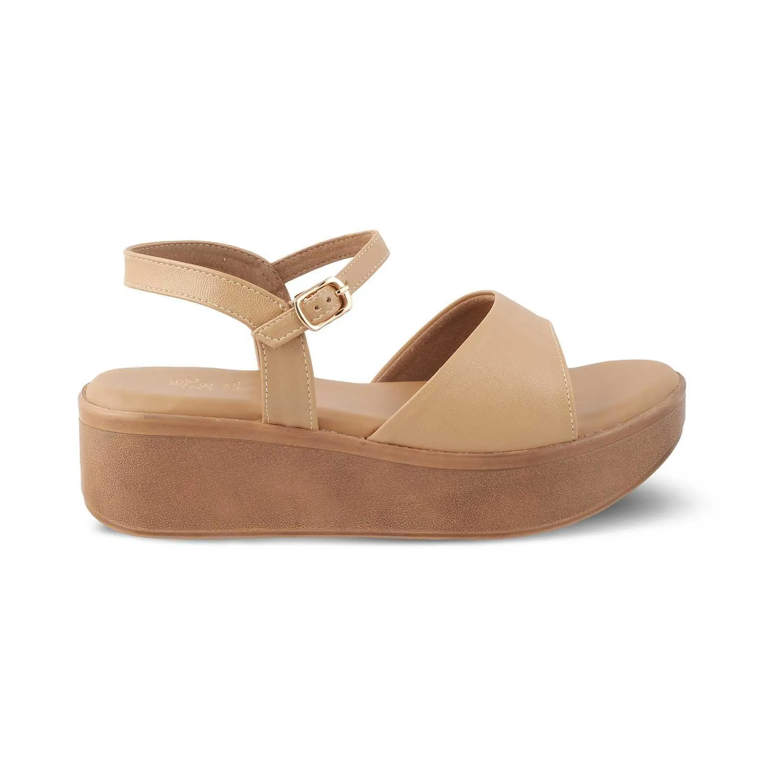 The Sin Beige Women's Dress Platform Wedge Sandals Tresmode