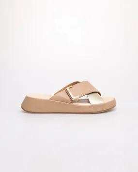 Tomaz YX205 Ladies Folded Sandals (Beige)