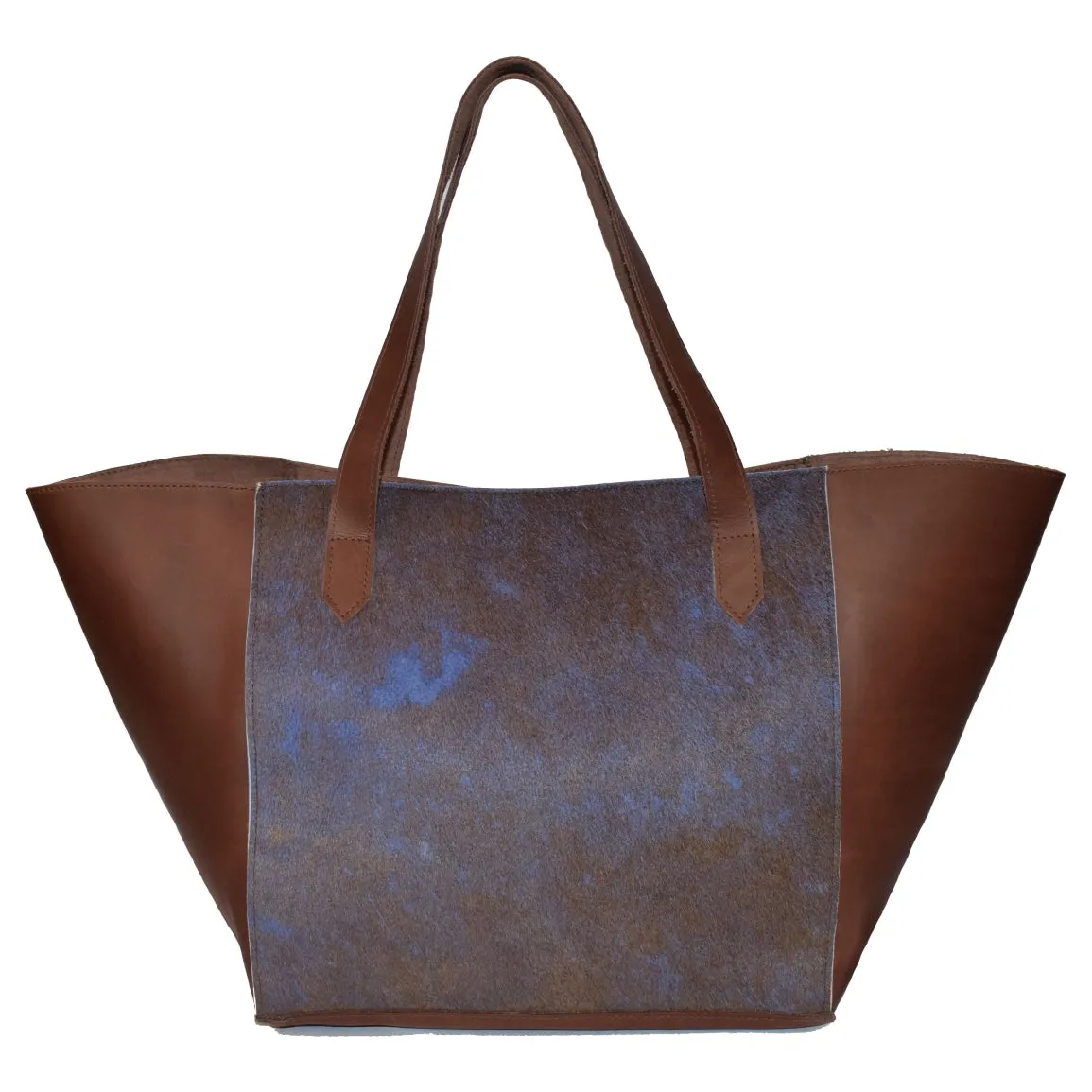 Two-Tone Tote in Stone Blue