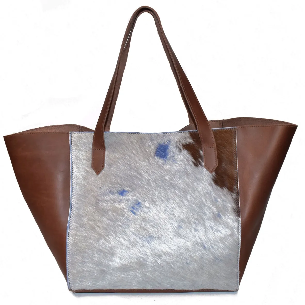 Two-Tone Tote in Stone Blue