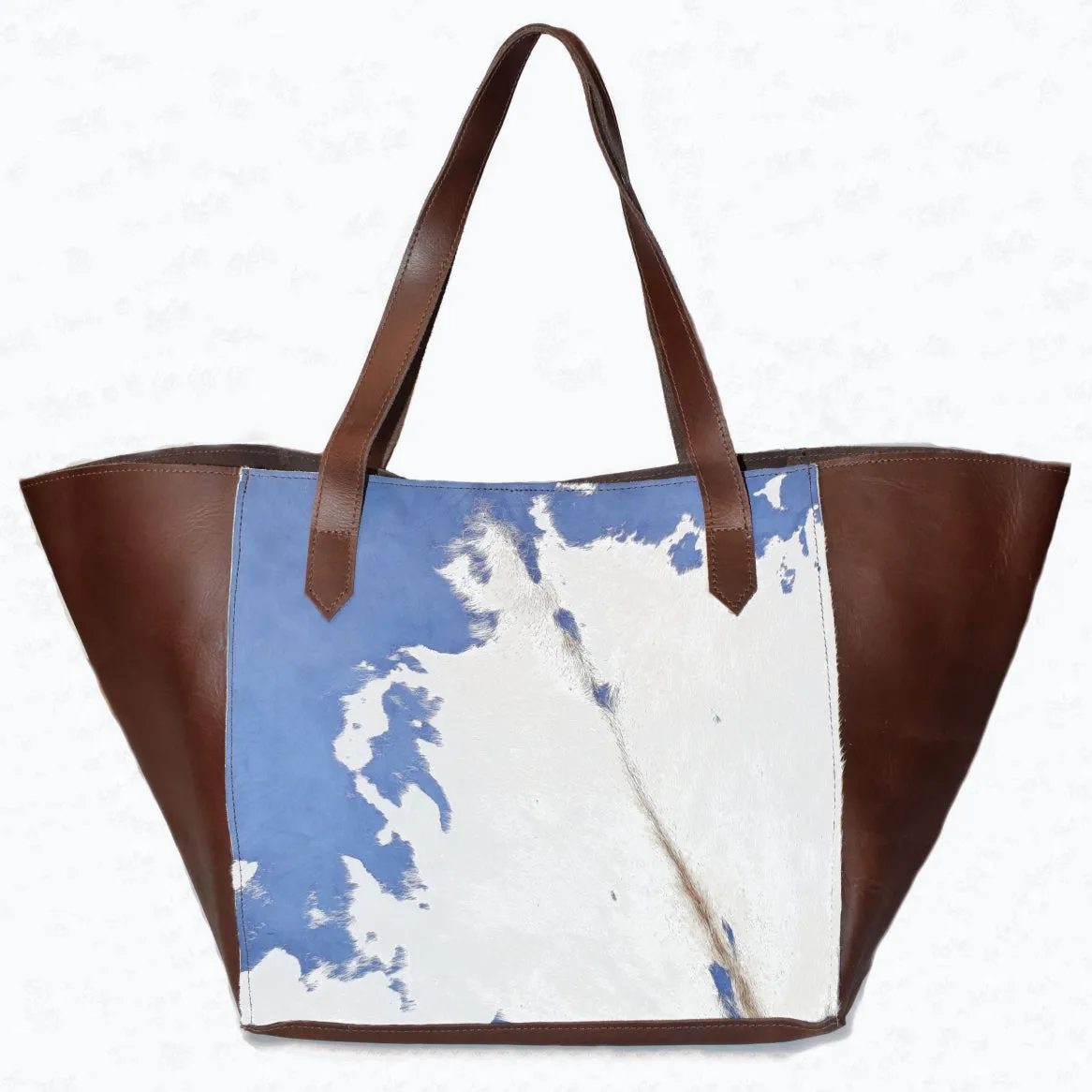 Two-Tone Tote in Stone Blue