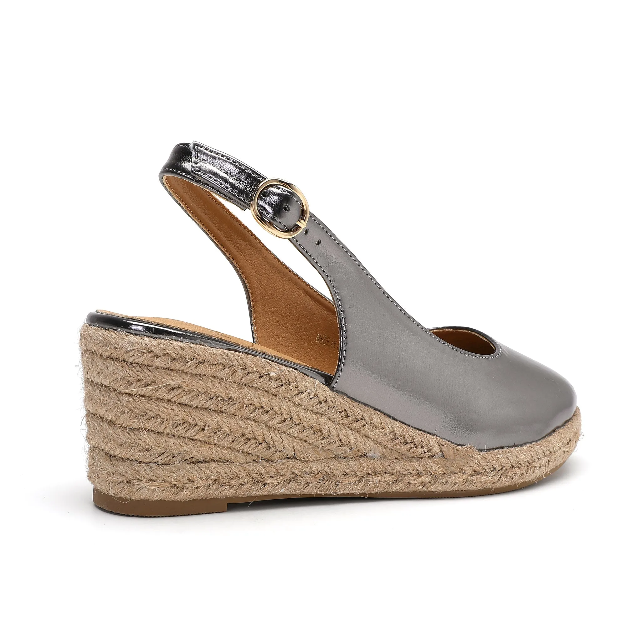 Victoria Silver Espadrilles