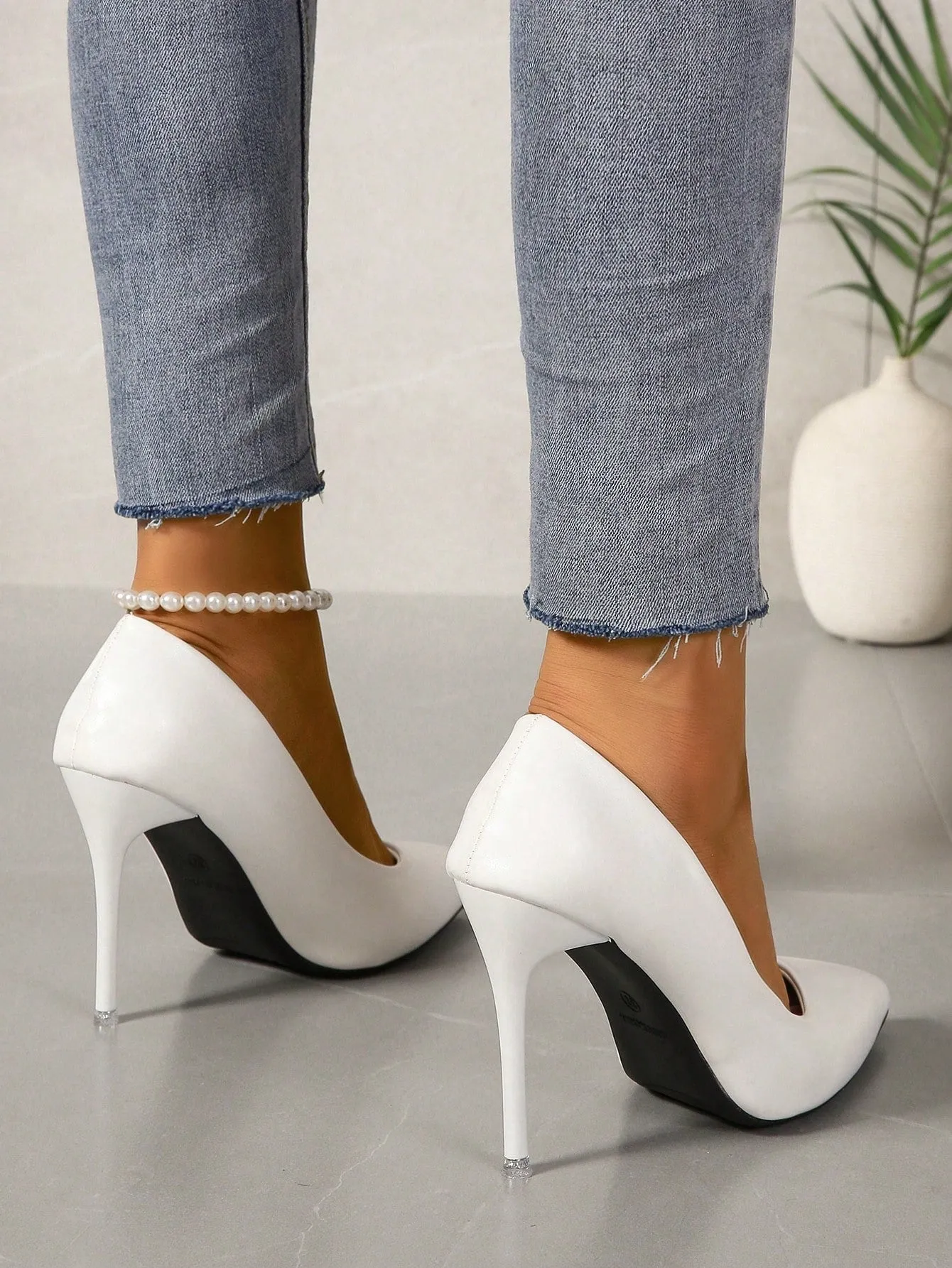 Women Minimalist Point Toe Stiletto Heeled Court Pumps, Elegant Outdoor Pumps